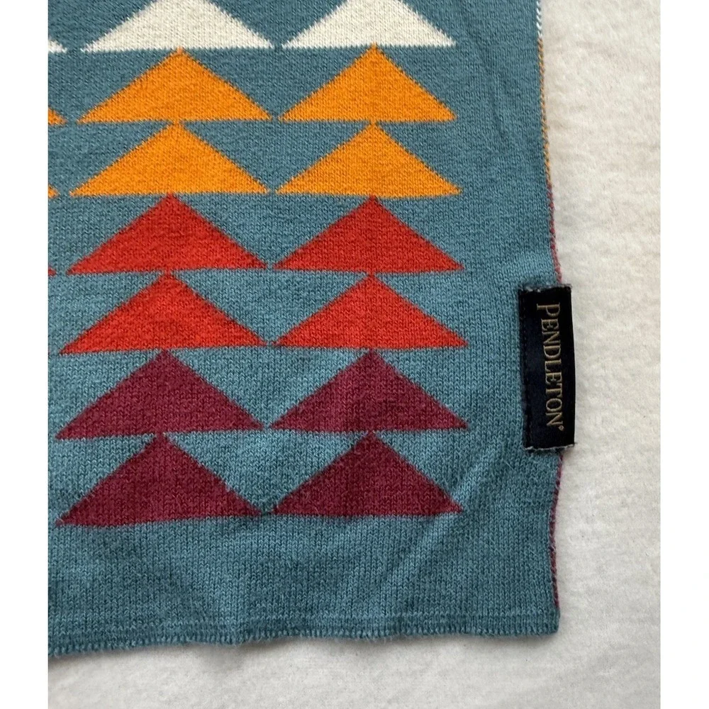 Pendleton Cotton Baby Blanket 30x40 Aztec Teal